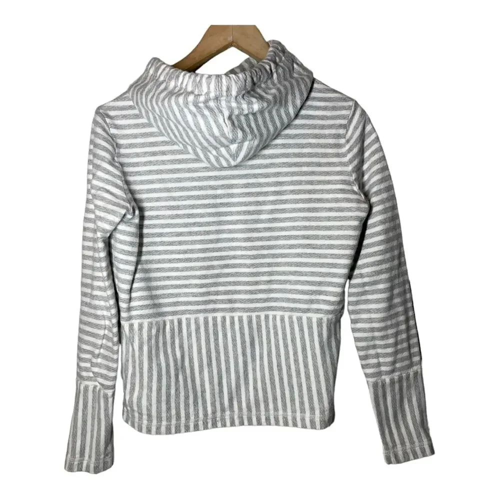 J Crew Striped French Terry Hoodie Sweatshirt XS